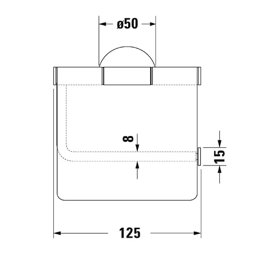 Toalettpappershållare Duravit Starck T 009940 med Lock