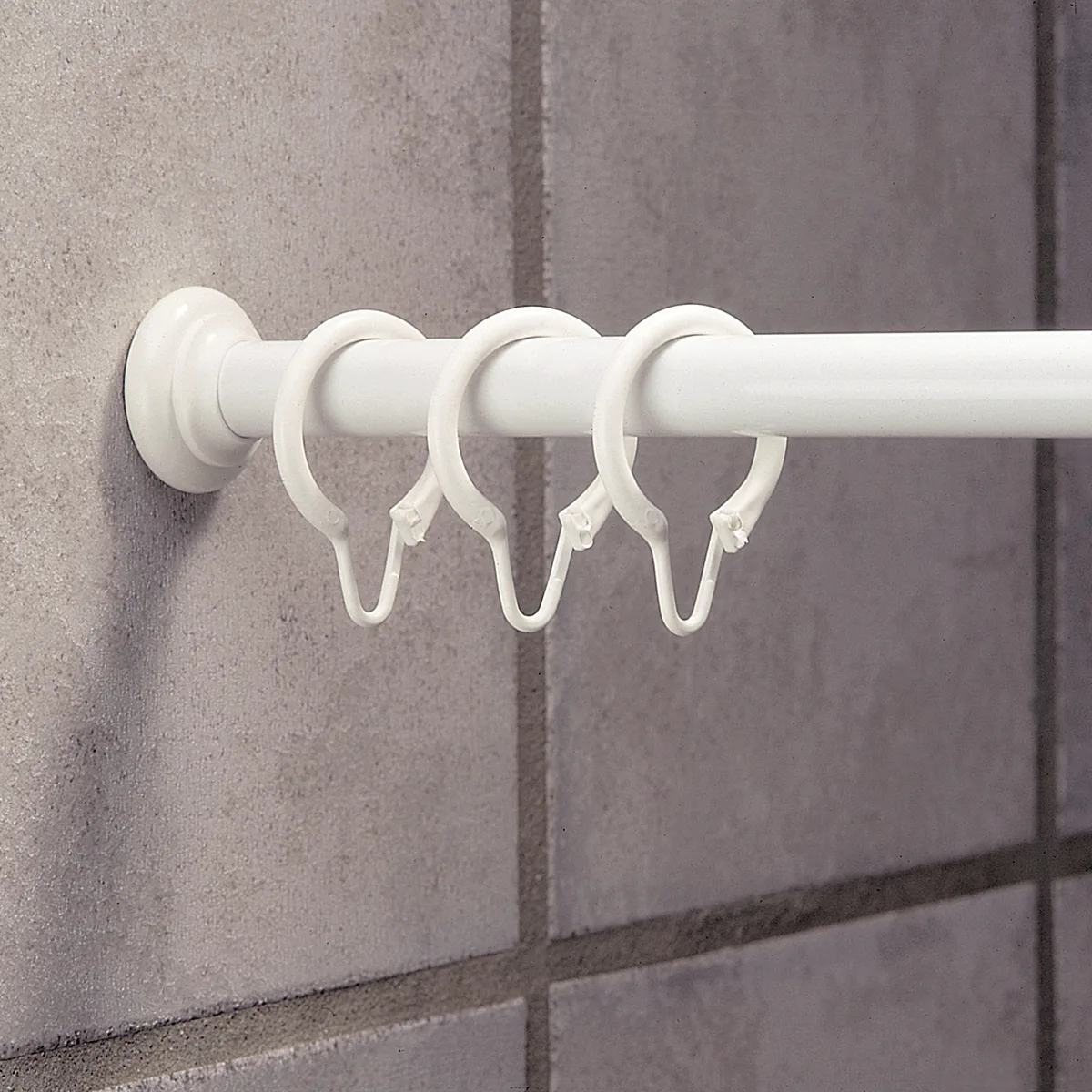 Duschring Debel Med Låsning Vit 12st