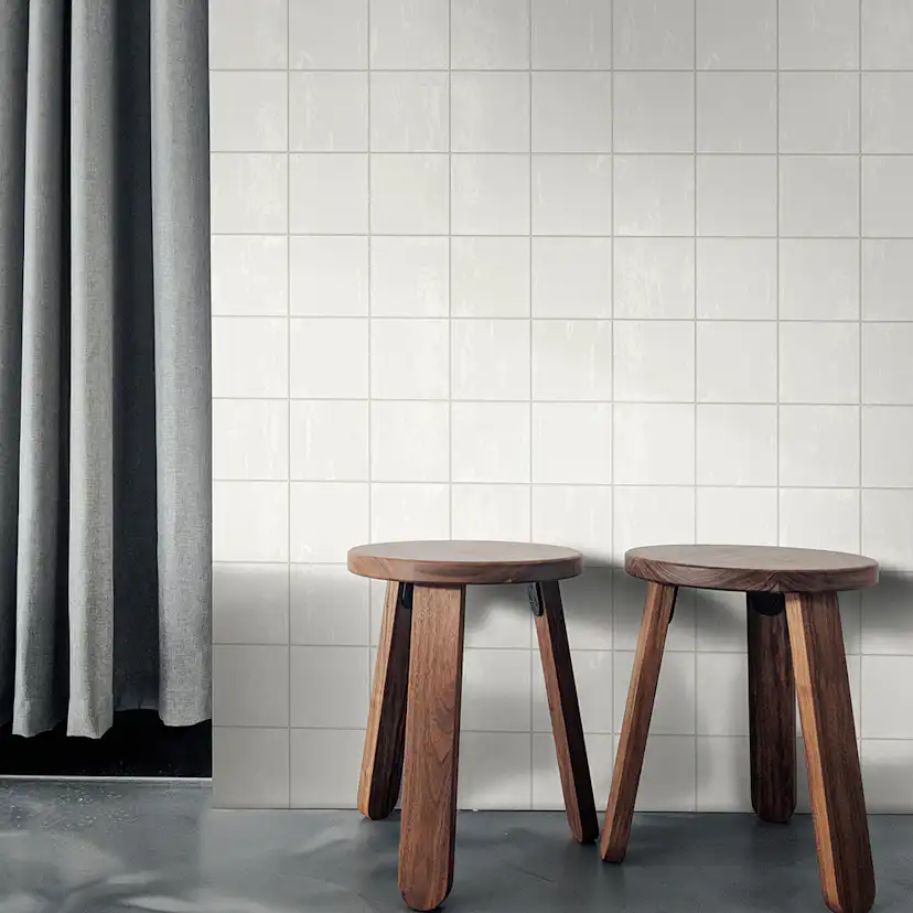 Kakel Lhådös Bristol Coconut 12,5x12,5 Blank cm