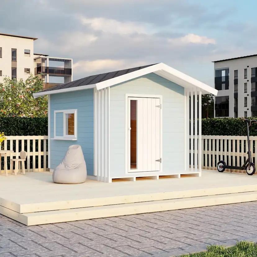 Lekstuga Luoman Lillevilla Satakieli 3,25 m² Trästuga med Sadeltak