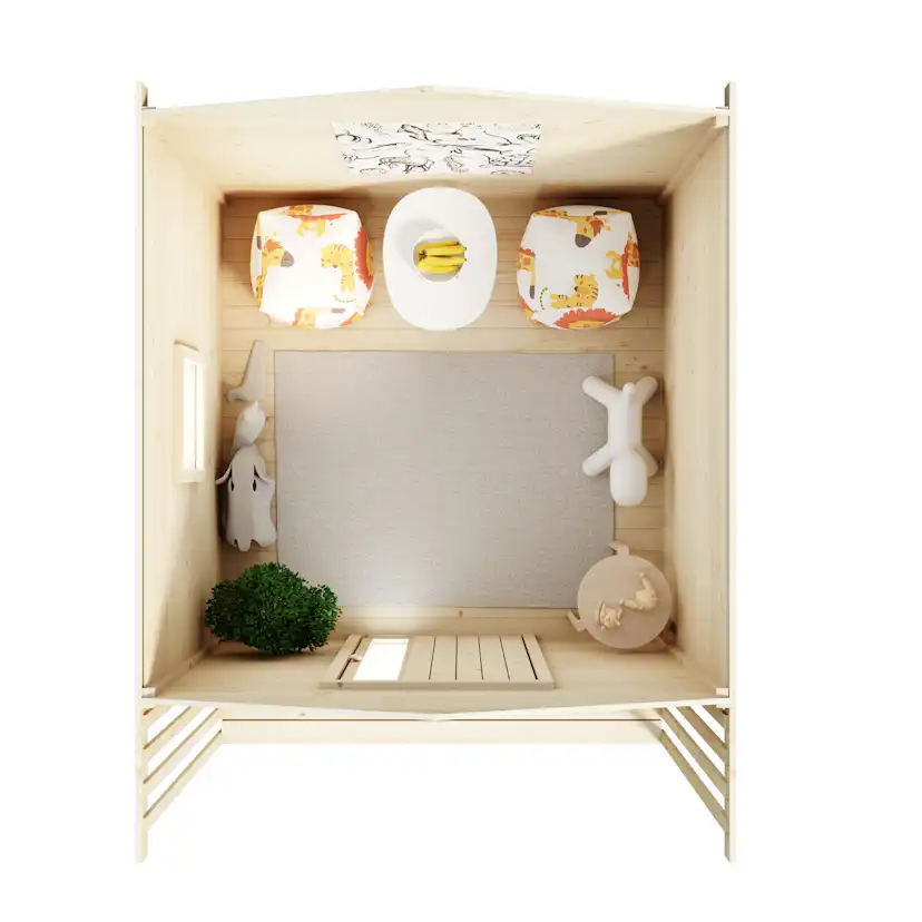 Lekstuga Luoman Lillevilla Satakieli 3,25 m² Trästuga med Sadeltak