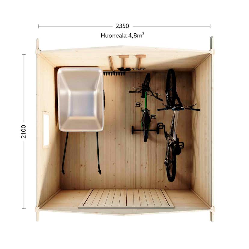 Förråd Luoman Lillevilla 7 med Dubbeldörr 4,94 m2