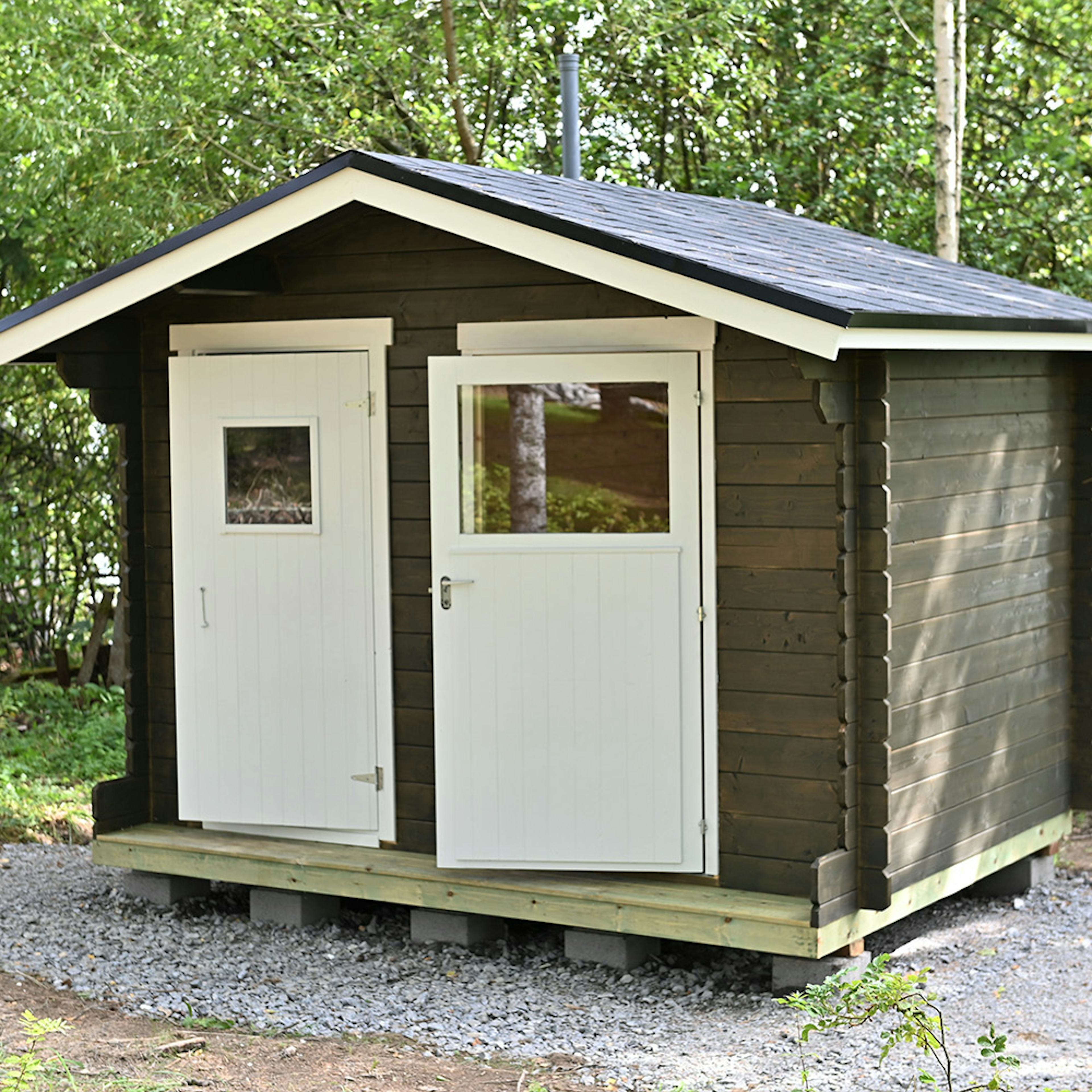 Förråd Luoman Lillevilla Karviainen 6 m² Friggebod Byggsats i Trä med Sadeltak