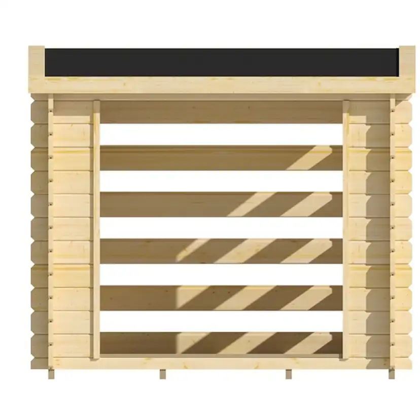 Vedbod Luoman Lillevilla Joulukka 2,4 m² Vedförvaring med Pulpettak i Lösvirke