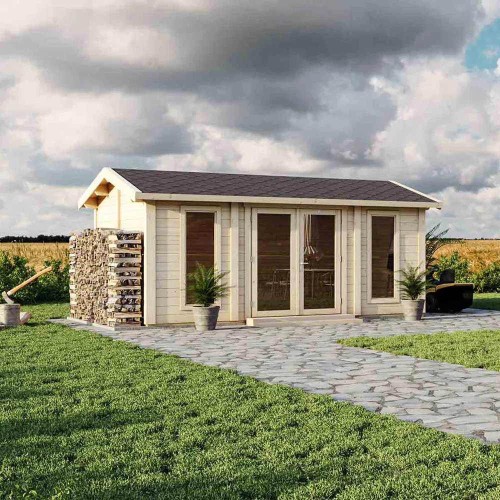 Attefallshus Luoman Lillevilla Pemu 15 m² Komplett Stuga med Sadeltak