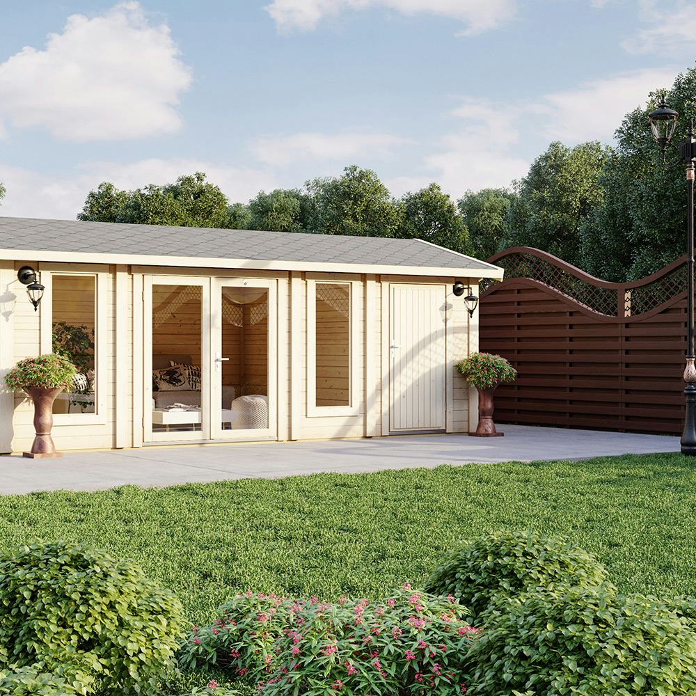 Attefallshus Luoman Lillevilla Kumpunen 18m² Komplett Stuga med Sadeltak