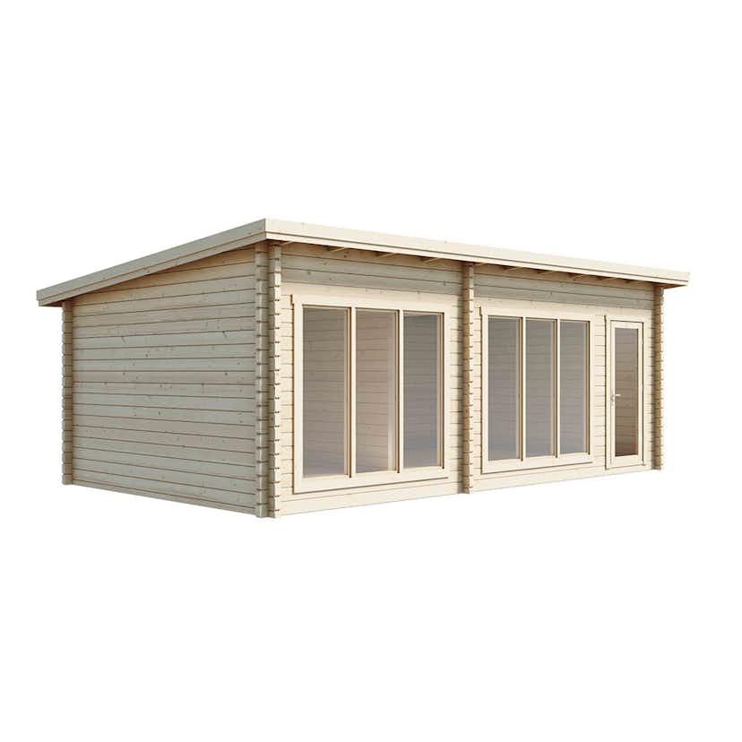 Attefallshus Luoman Lillevilla Sirkku 28 m² Komplett Stuga med Pulpettak