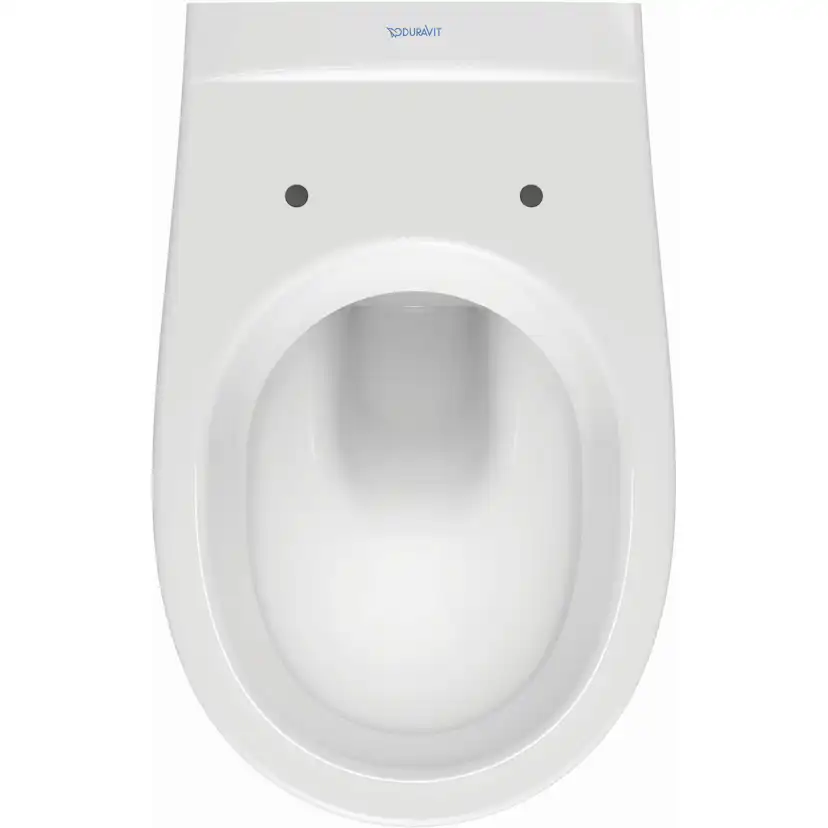 Toalettpaket Duravit D-Code med Vägghängd Toalettstol, Fixtur och Spolknapp