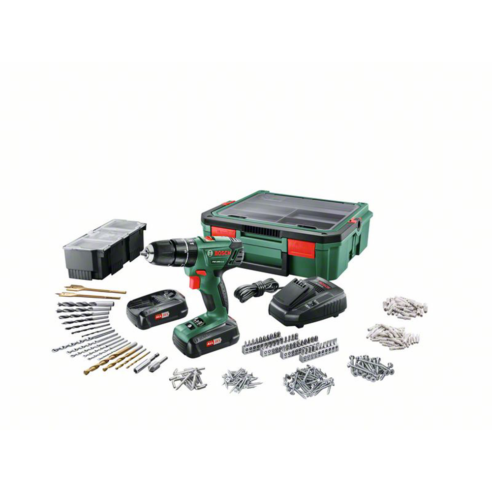 Borrskruvdragare Bosch PSB 1800 LI-2 18 V med Systembox Med Batteri