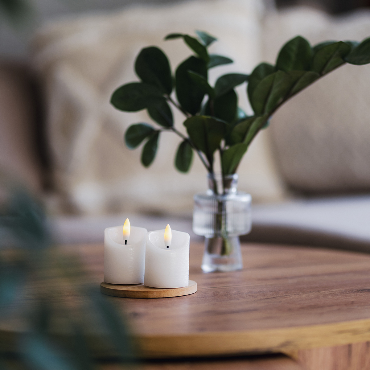 LED-Blockljus Star Trading Flamme Rustic 2-pack