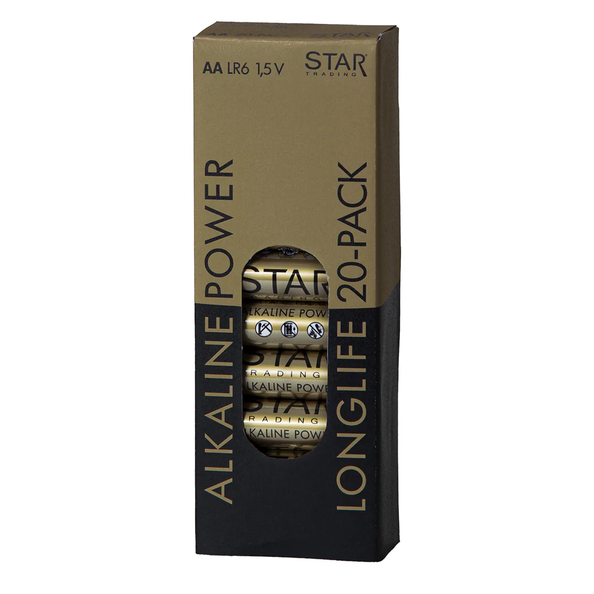 AA-Batteri Star Trading 1,5V Power Alkaline 20-pack