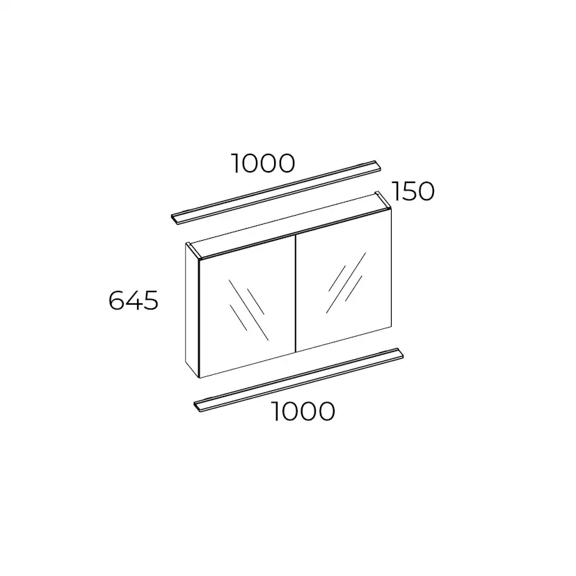 Spegelskåp Swebad Hemavan med Belysning