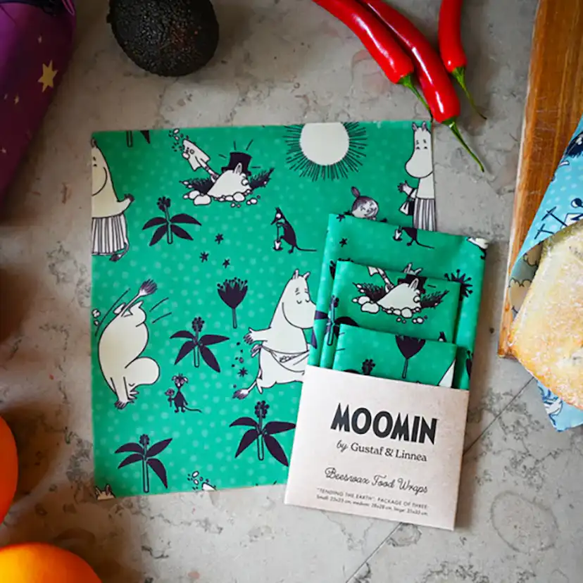 Bivaxinpackningar Gustaf & Linnea Moomin För Livsmedel 3-pack