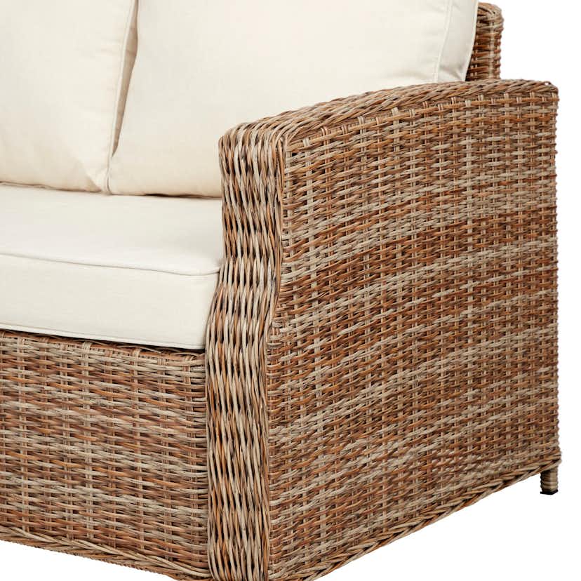 Loungesoffa VILA Gotland 3-sits Trädgårdssoffa i Konstrotting med Dynor