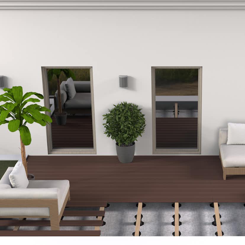 Piedestal Terrassfot Tenfors 50-75 mm