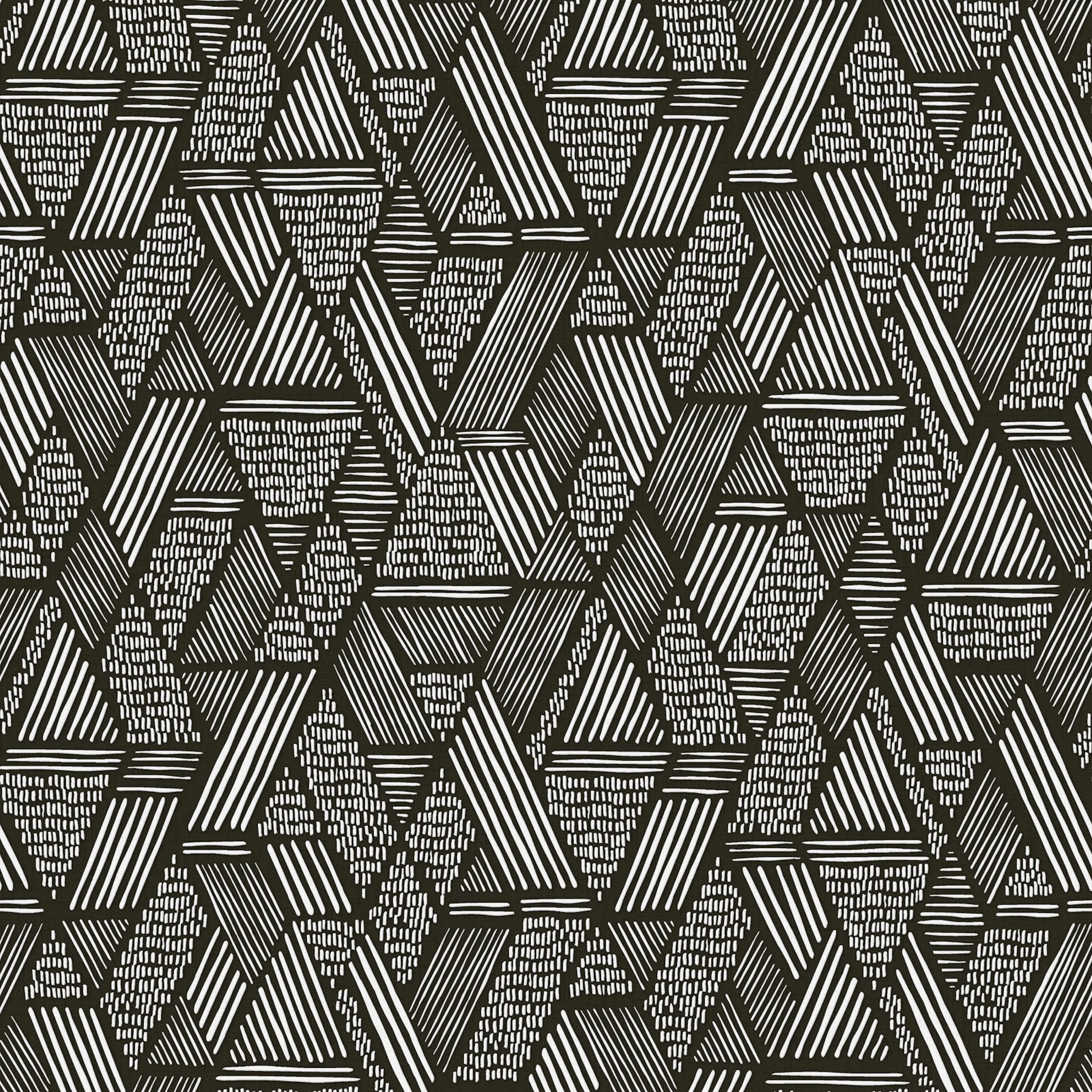 Tapet WOW Ethnic Stitch Svart/Vit