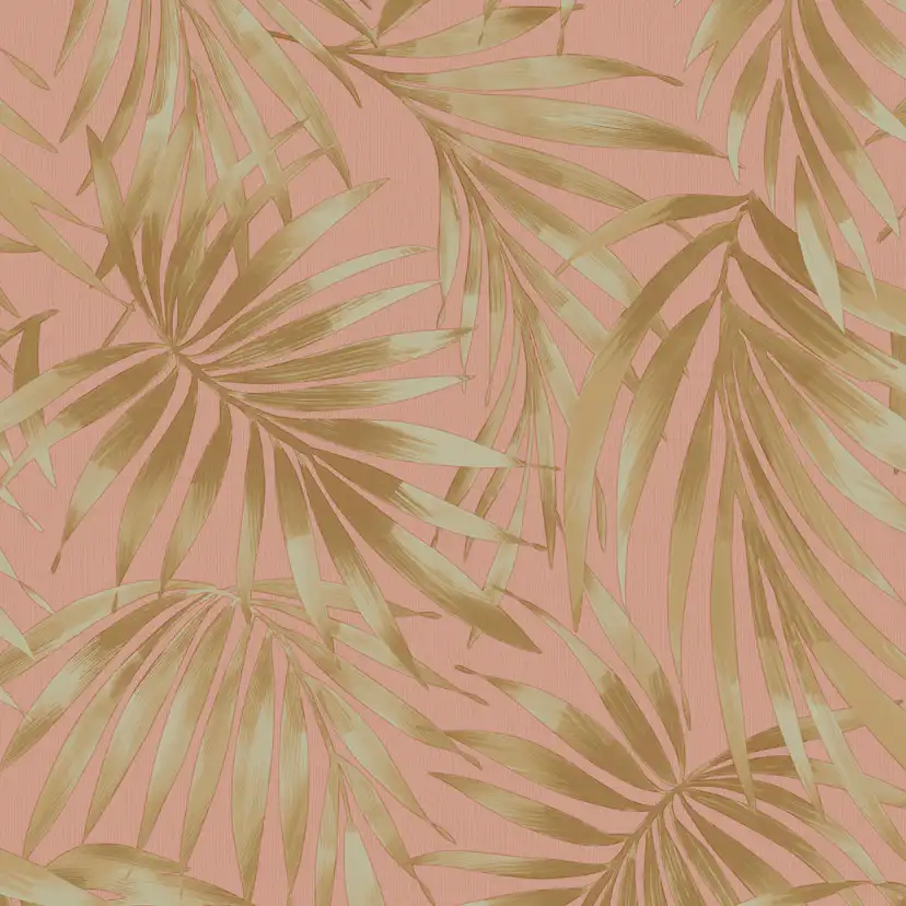 Tapet WOW Elegant Leaves Persika