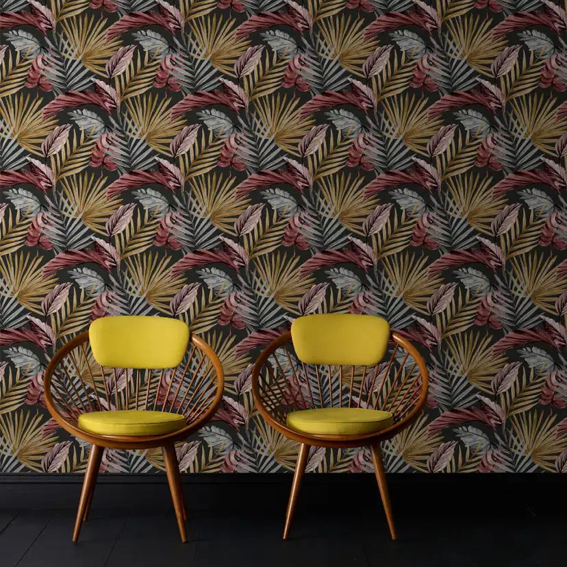 Tapet WOW Flow Svart/Röd/Brun