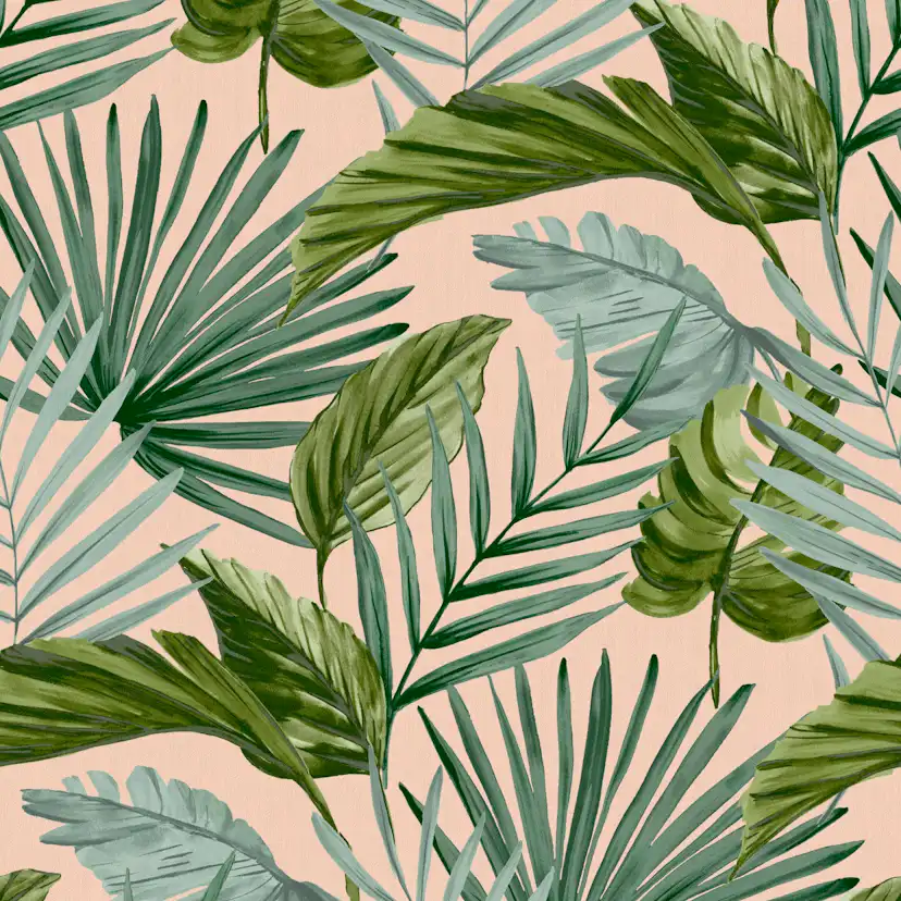 Tapet WOW Flow Grön/Persika