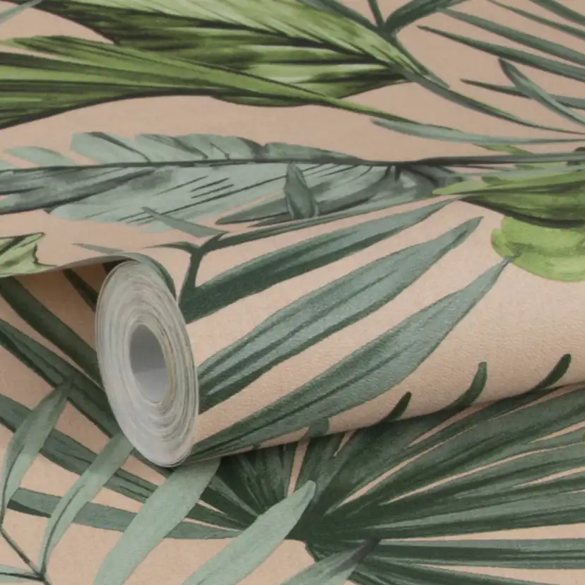 Tapet WOW Flow Grön/Persika