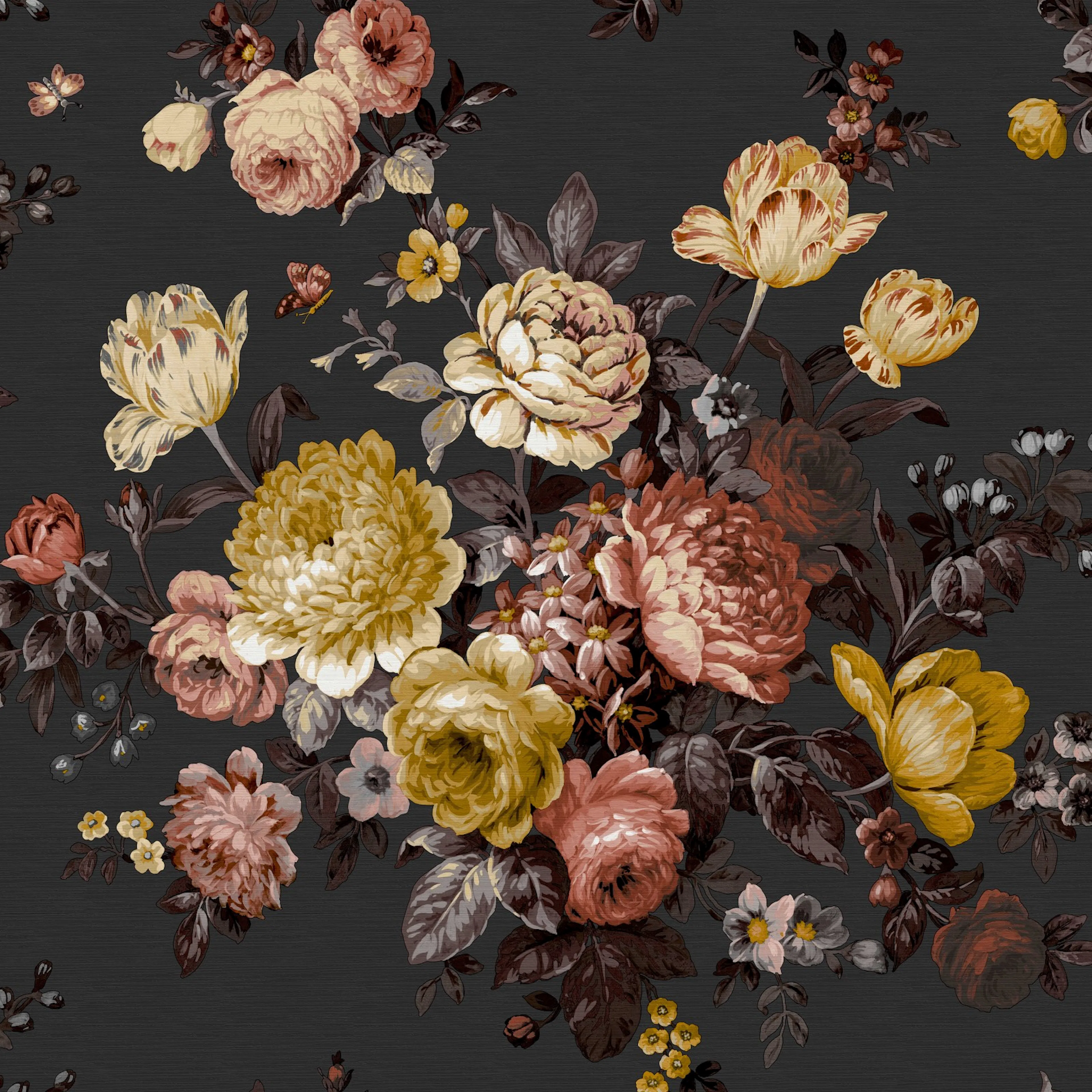 Tapet WOW Bouquet Svart