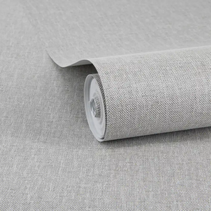 Tapet WOW Linne Glänsande Enfärgad Taupe 10125461