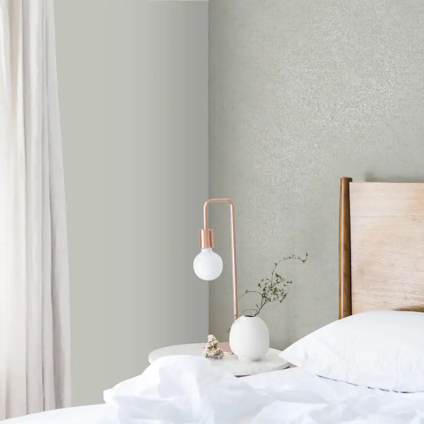 Tapet WOW Linne Glänsande Enfärgad Sage 10138719