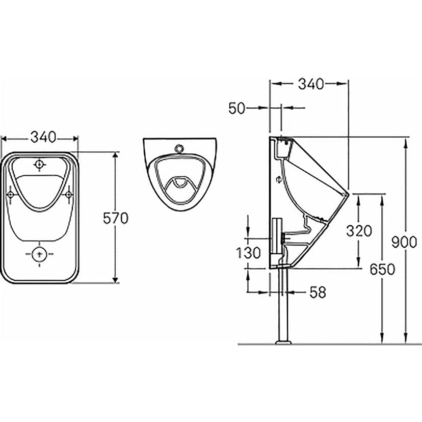 Urinal Ifö för Väggmontage