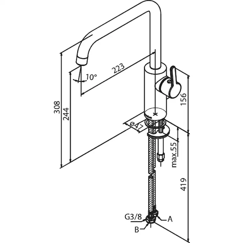 Köksblandare Damixa Silhouet