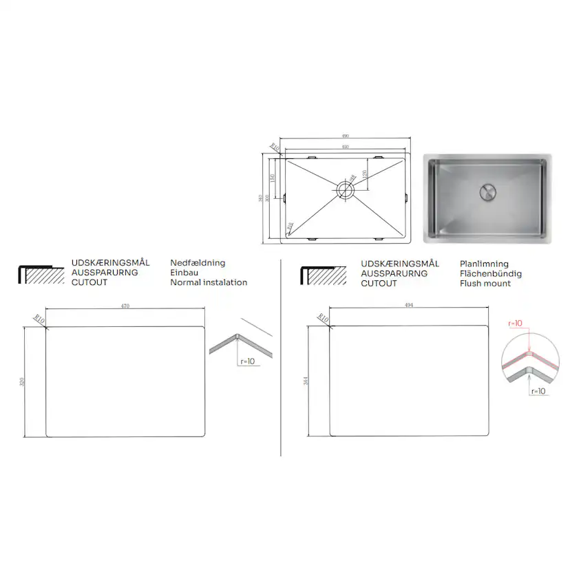 Tvättställ Lavabo Low