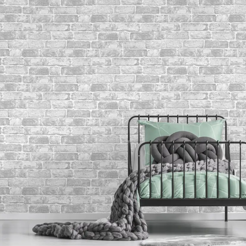 Tapet Fresco Vit Sten Wall