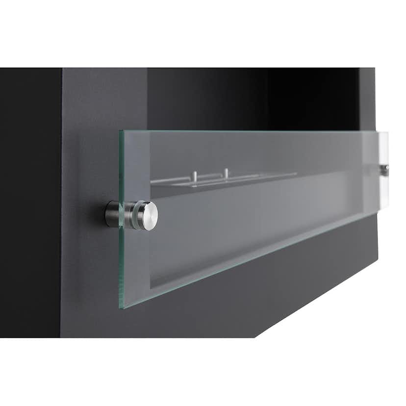 Braskamin Arkiio Vitalis Etanolkamin Vägghängd 78 cm Svart/Stål Bioetanol