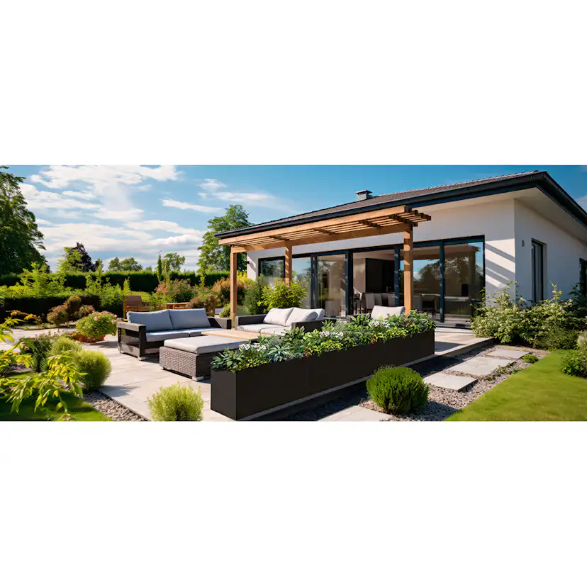 Modulär Kruka Skotte Garden Svart Hörn