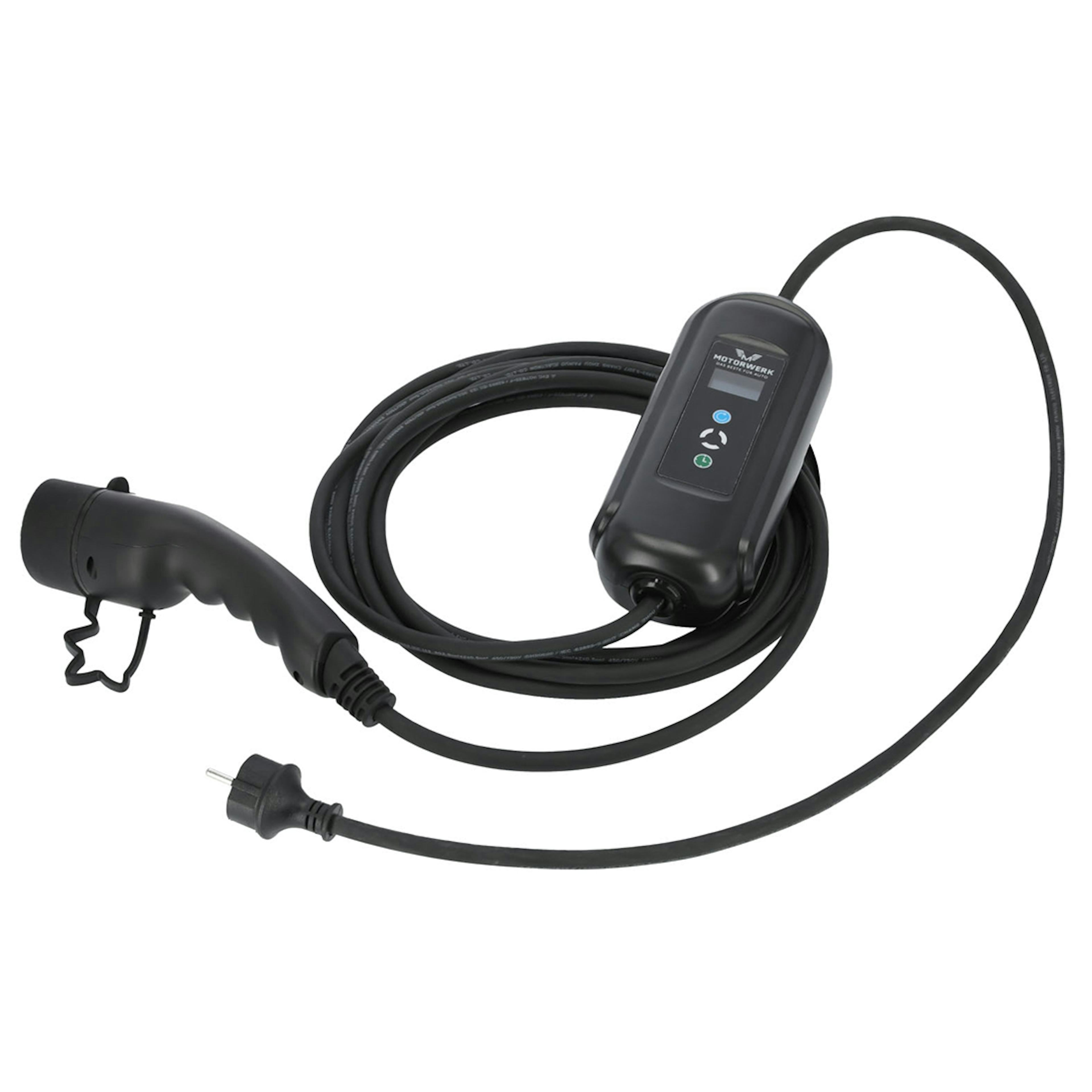 Laddare Motorwerk EV Type2 För Elbil 8 m 3,7kW 1-fas 16A