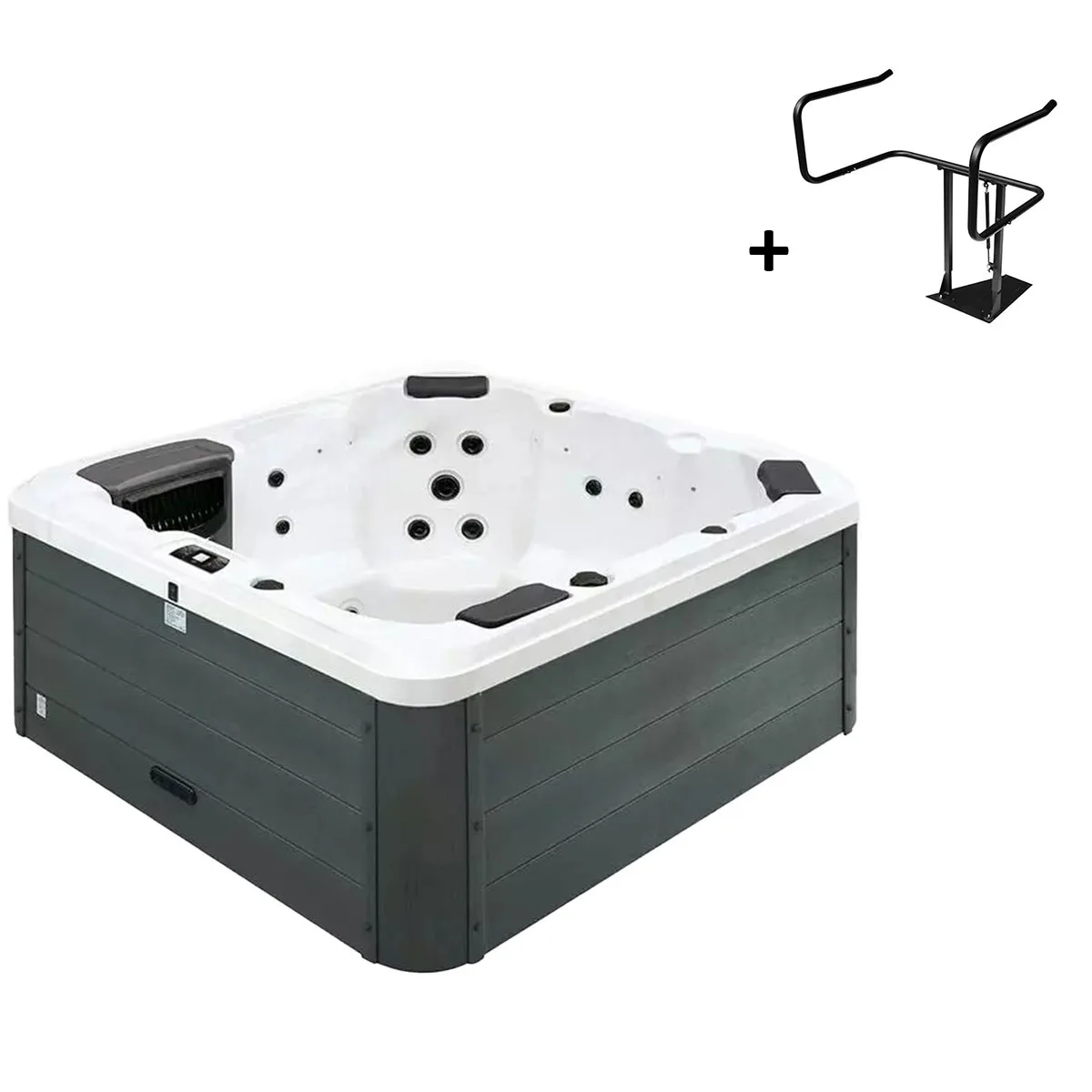 Spabad Svenska Bad Branäs med Lock, Locklyft och Spatrappa