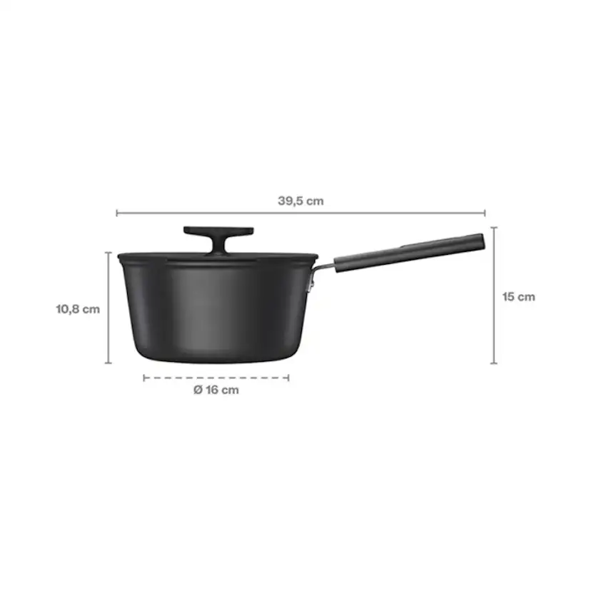 Kastrull Fiskars Hard Face 2,5 L – Hållbar Kastrull med Tjock Botten och Non-stick Beläggning