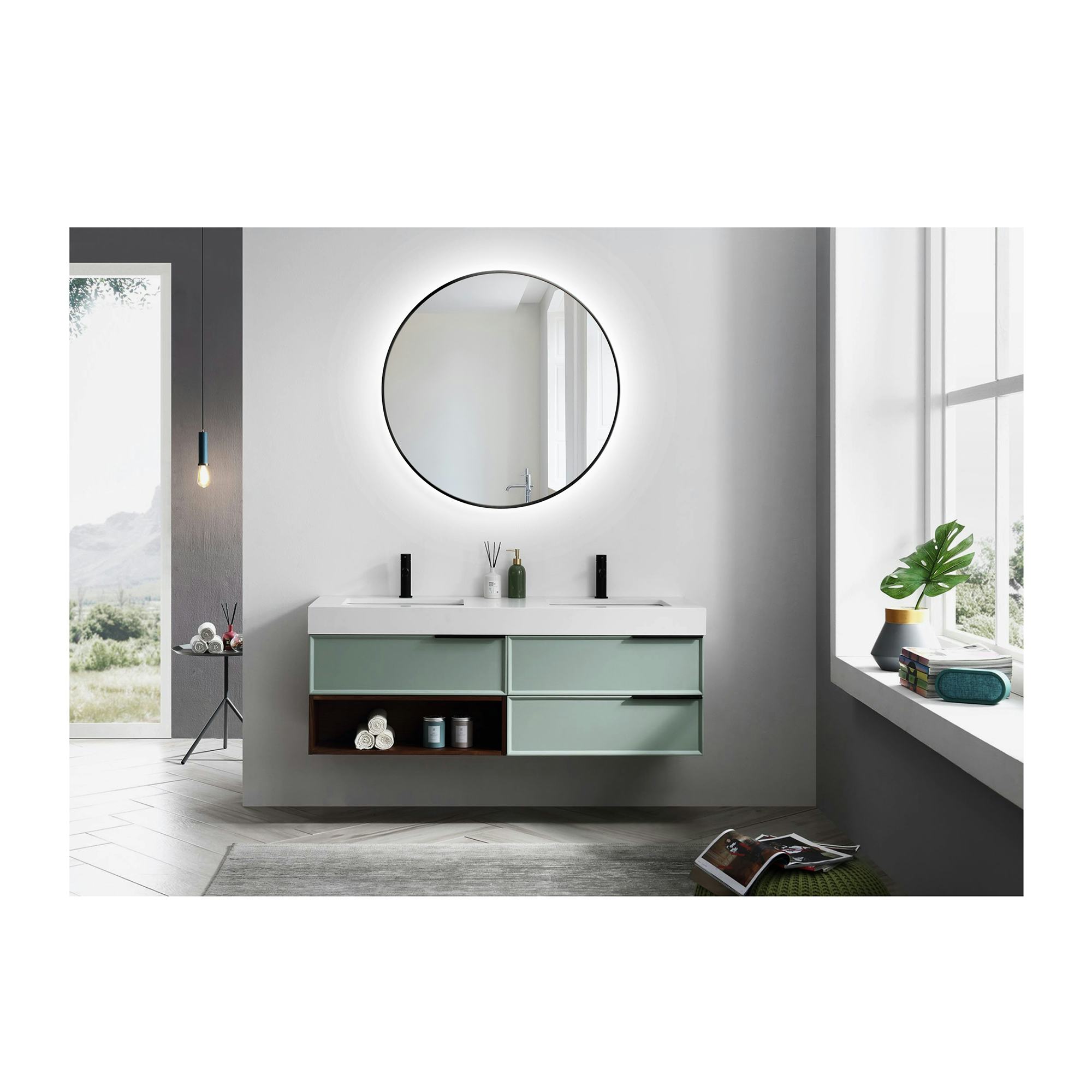 Spegel Bathlife Spira med LED Belysning