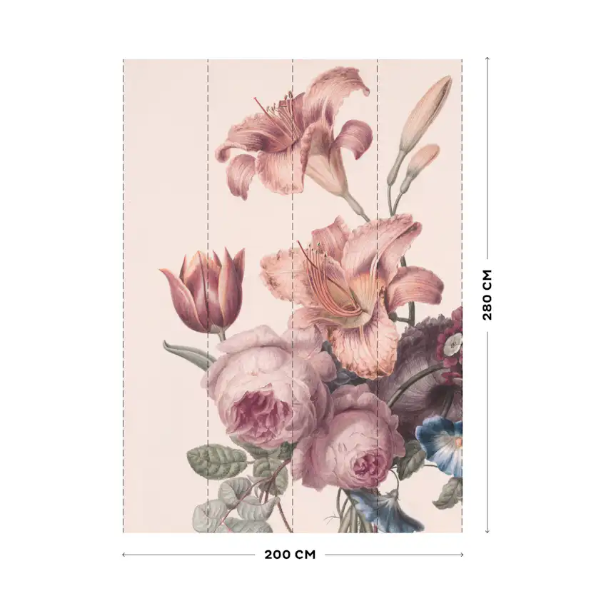Fototapet Art For The Home Soft Blush Blomma 105401