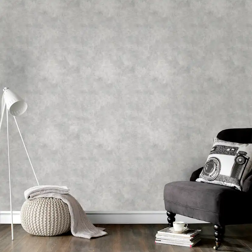 Tapet Superfresco Easy Betong Cire 106989 EasyUp, Enfärgad Mellangrå