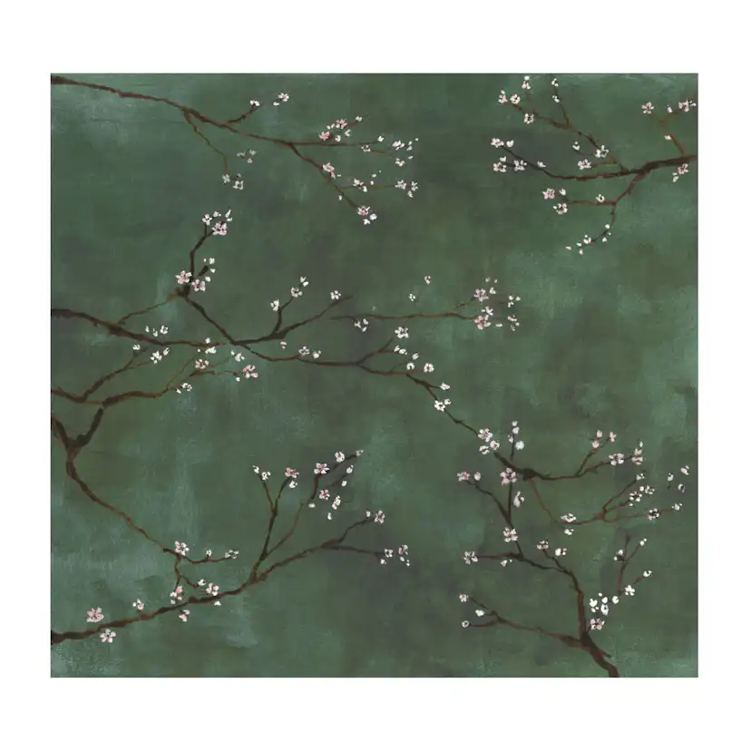 Fototapet Art For The Home Kinesisk Blommor Grön 280x300cm