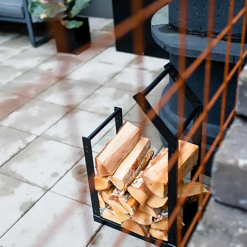 Vedställ Skotte Garden Metall Svart