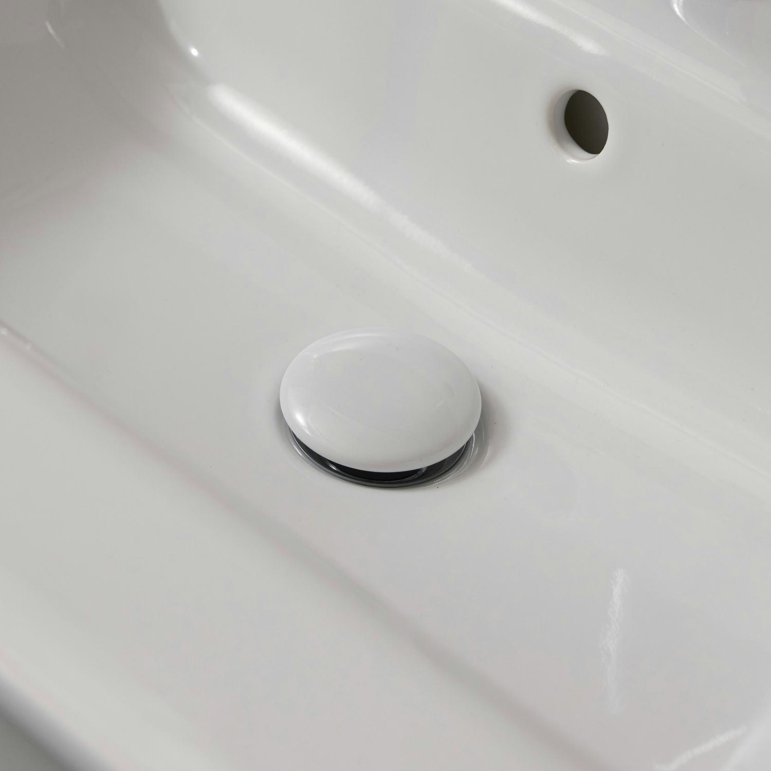 Bottenventil Miller Badrum Porslin Vit för Handfat