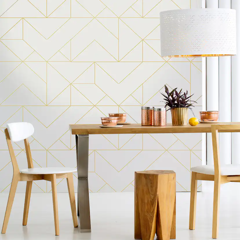 Tapet Superfresco Easy Geo Vit/Guld