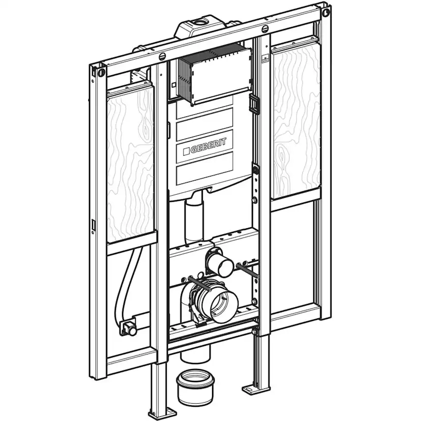 WC-Fixtur Geberit Sigma 112 HCP för Tillgänglighetsanpassad WC med Armstöd