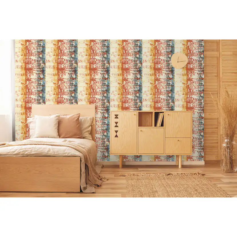 Tapet Lutéce Grafitis Rouge Gris 11200810