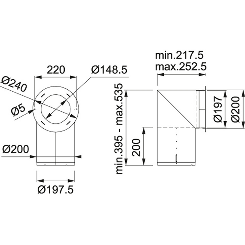 Skorsten Franke Smart Deco Rund