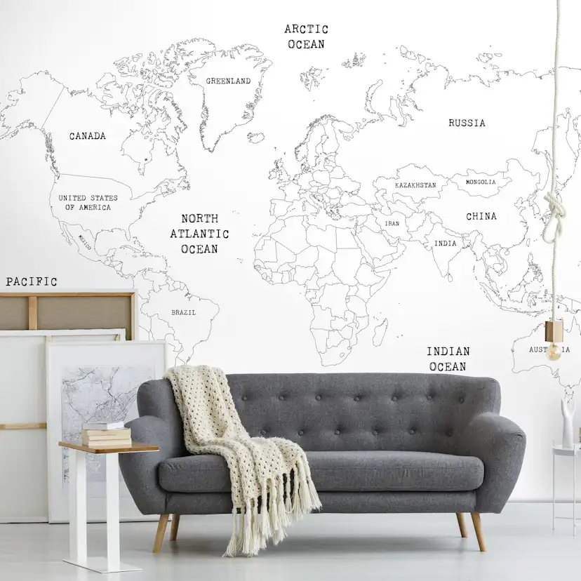 Fototapet Art for the Home Världskarta