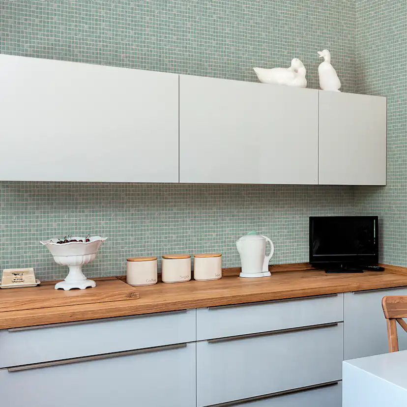 Tapet Contour Spectrum Mosaic Blå