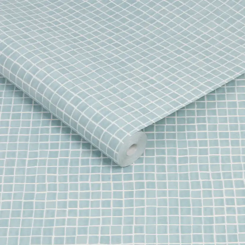 Tapet Contour Spectrum Mosaic Blå