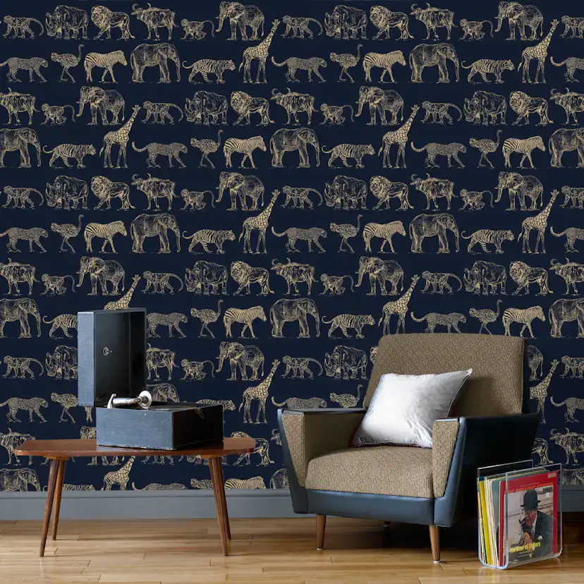 Tapet Superfresco Easy Safari Dark Blå